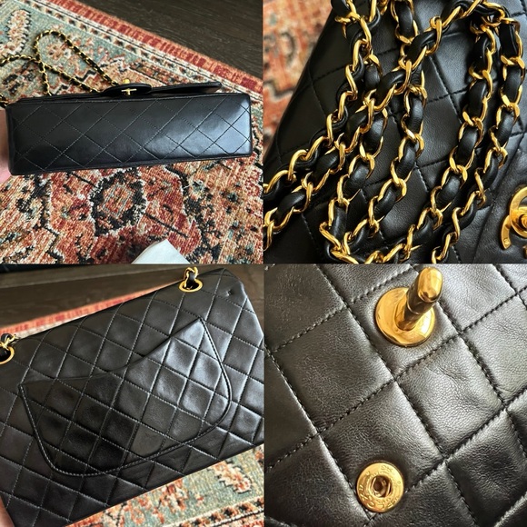Chanel Classic Vintage Medium Black Double Flap Bag - Picture 9 of 11